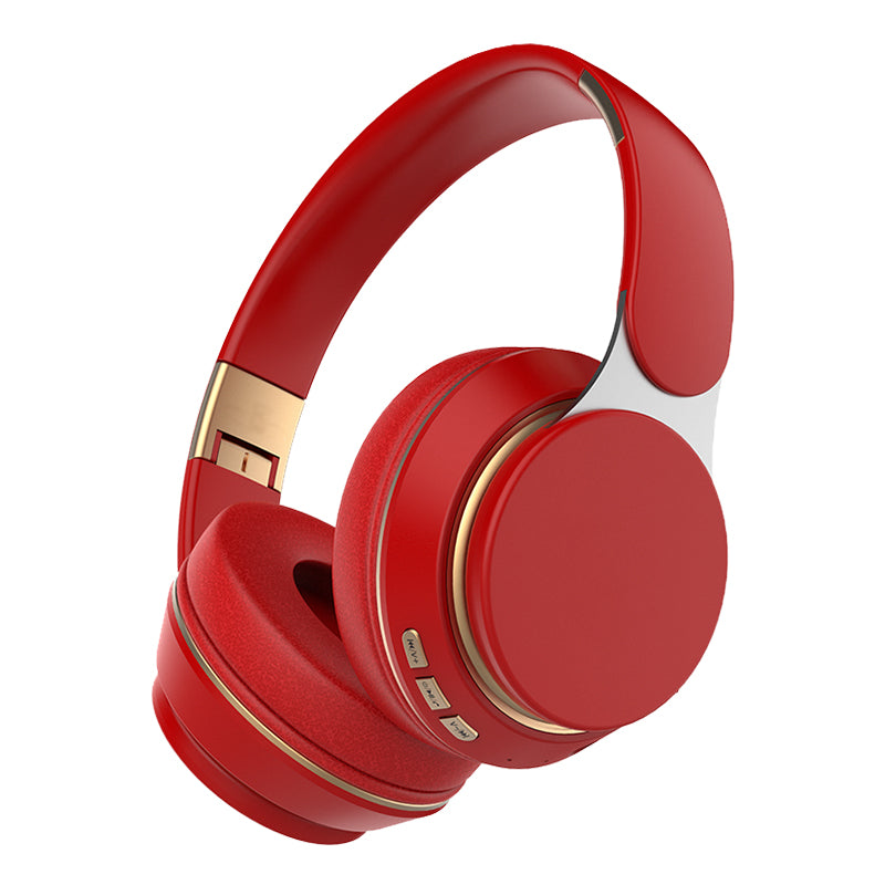 Armada Deals UK ArmadaDeals 07S Bluetooth 5.0 HiFi Wireless Headphone Sports Folding Gaming Headset, Red