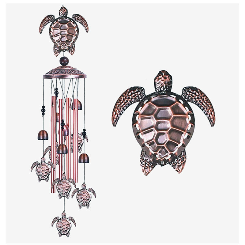 Image of Metal Butterfly Wind Chimes Pendant for Garden Home Decoration, Sea Turtle