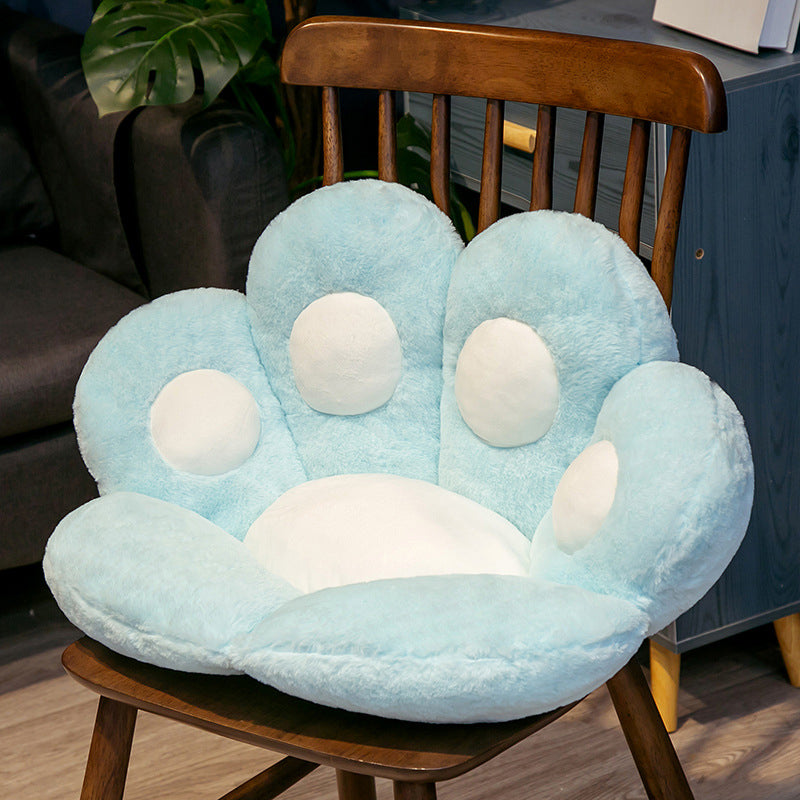 Image of Lazy Sofa Plush Chair Cushion Cute Cat Paw Cozy Warm Seat Pillow, S / Sky Blue
