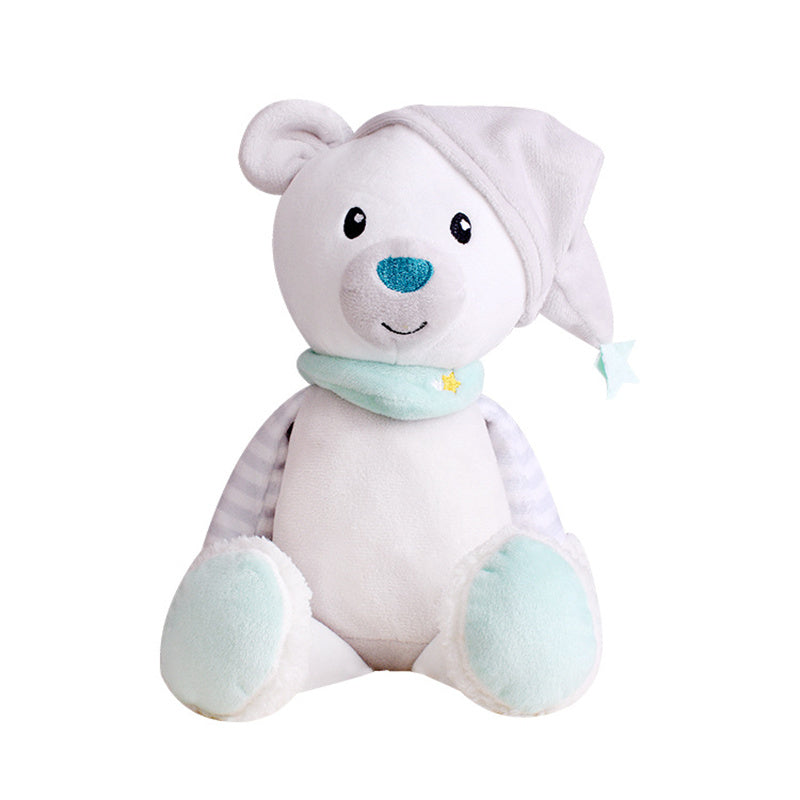 Image of Toy for Kids Plush Cartoon Music Cute Stuffed Animal Light Up, White Bear