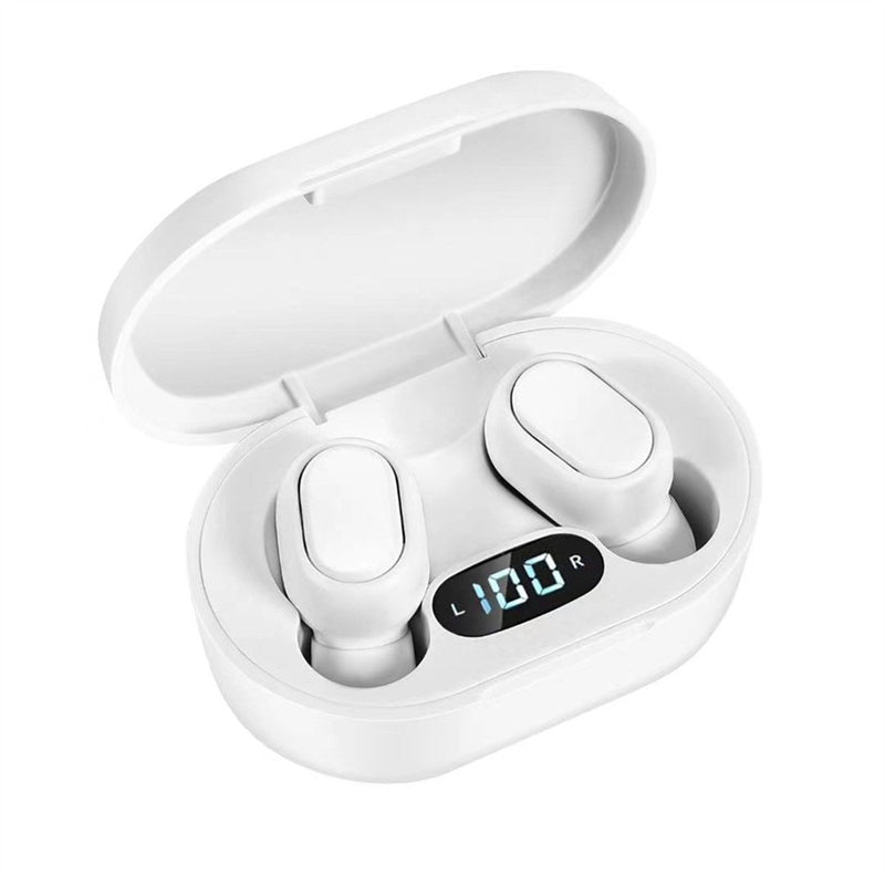 Armada Deals UK ArmadaDeals E7S Wireless LED Display TWS Bluetooth In-ear Stereo Headphones, White