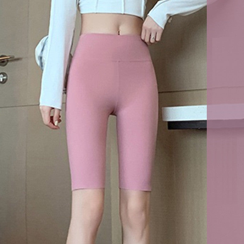 Image of Womens Skinny Thin Hip-lifting Fitness Yoga Riding Pants, Light Purple A / XL