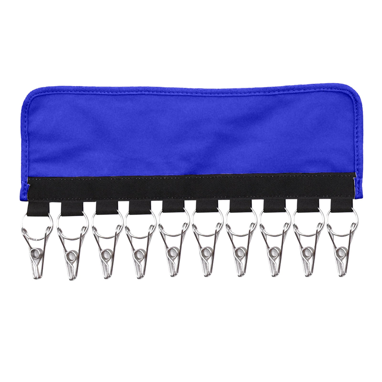 Image of 10 Clips Hat Rack Organizer Baseball Cap Holder for Closet, Blue