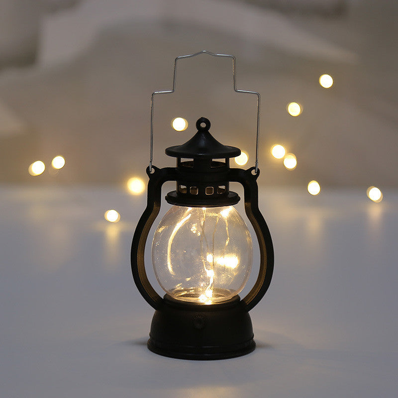Image of Christmas Retro Electronic Small Oil Lamp Creative Gift Decoration, Black
