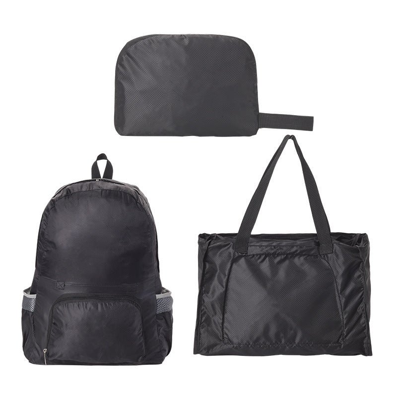Image of 3-in-1 Waterproof Foldable Multifunctional Lightweight Sports Handbag Outdoor Daypack, Black
