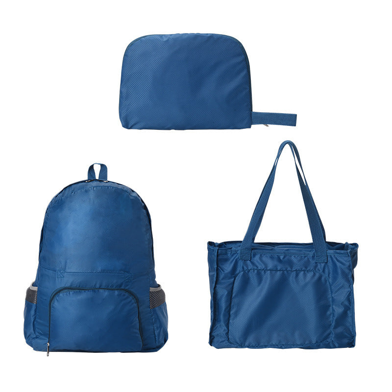 Image of 3-in-1 Waterproof Foldable Multifunctional Lightweight Sports Handbag Outdoor Daypack, Blue