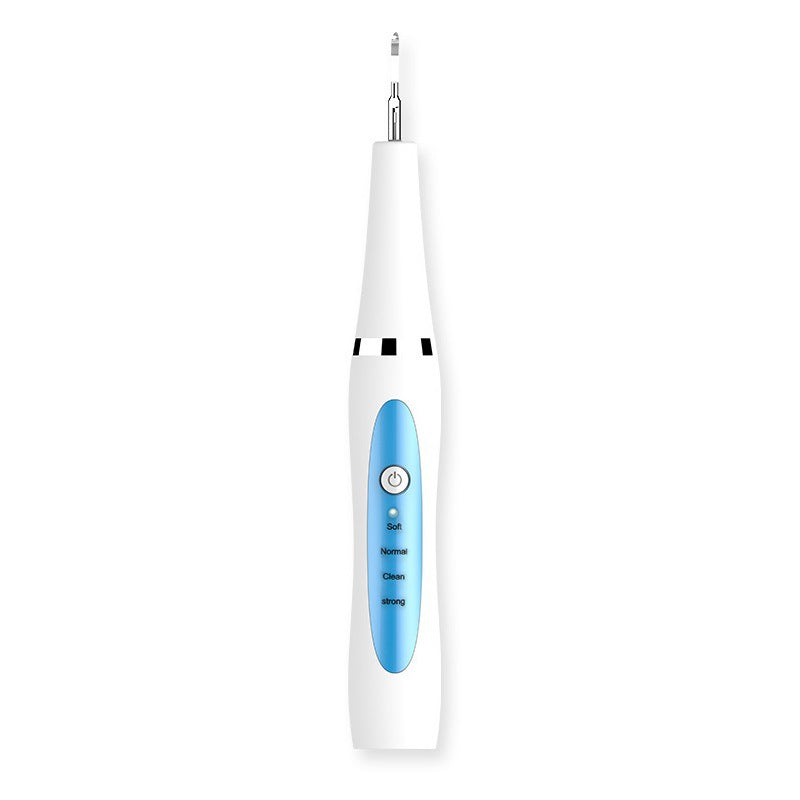 Image of Ultrasonic Tooth Whitening Electric USB Calculus Remover Dental Cleaner, Blue