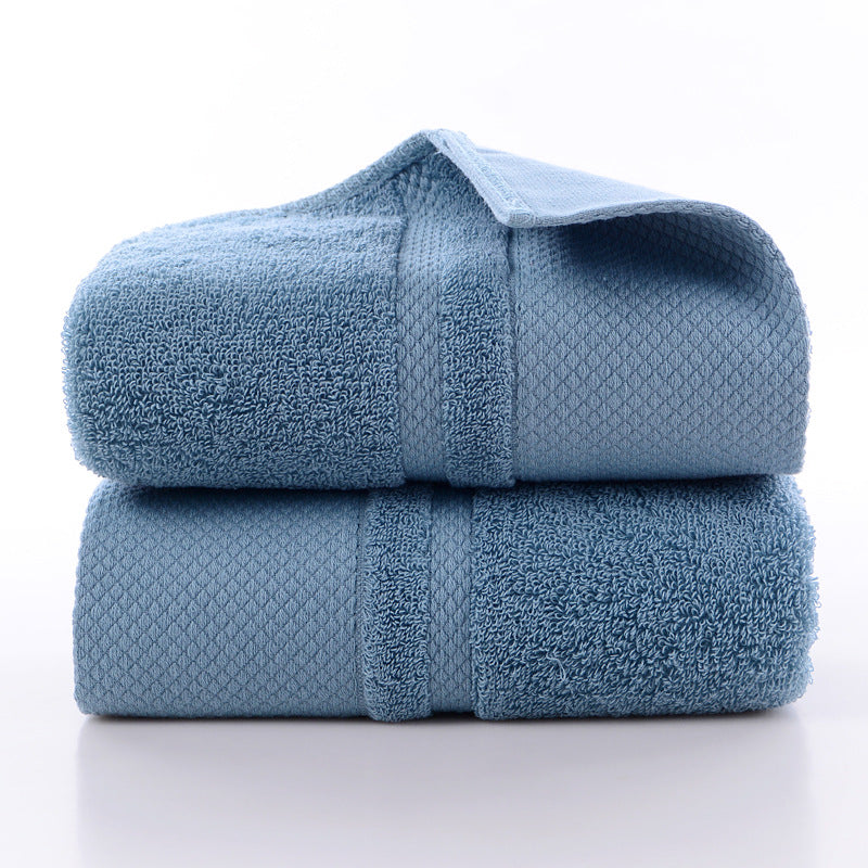 Image of Cotton Comfortable Hand Towel Thick Soft Bathroom Towels, Blue / 34*74cm
