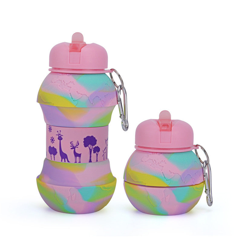 Image of Kids Water Bottles Collapsible Water Bottle Silicone Travel Bottles Gift for Children, Type 1