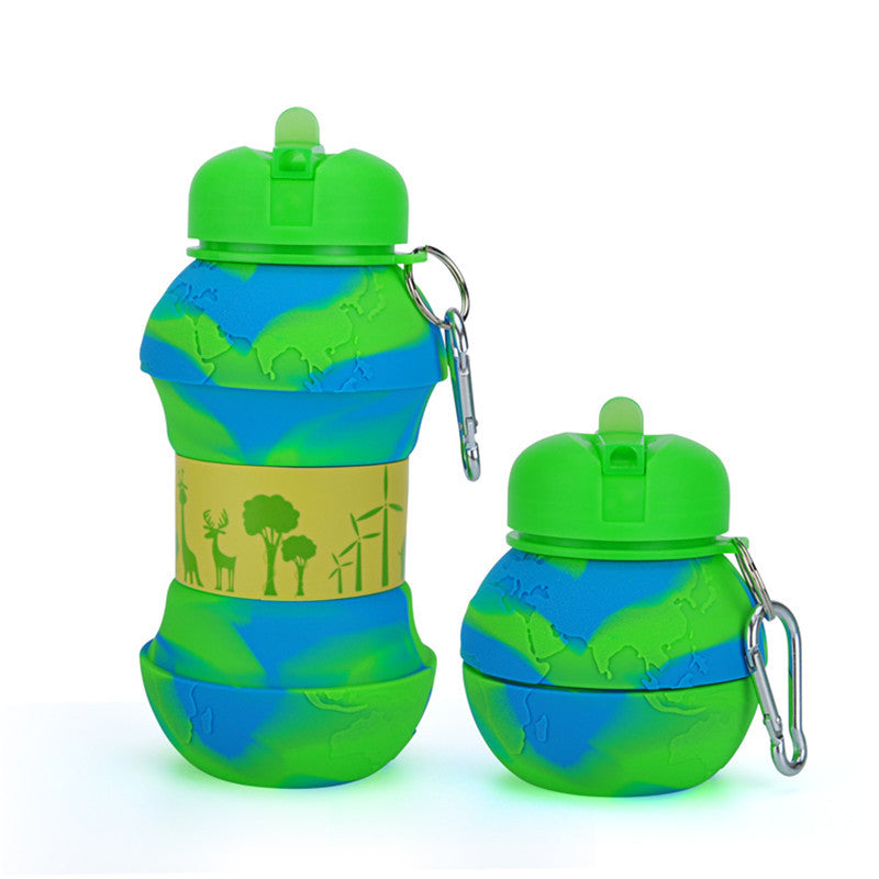Image of Kids Water Bottles Collapsible Water Bottle Silicone Travel Bottles Gift for Children, Type 2