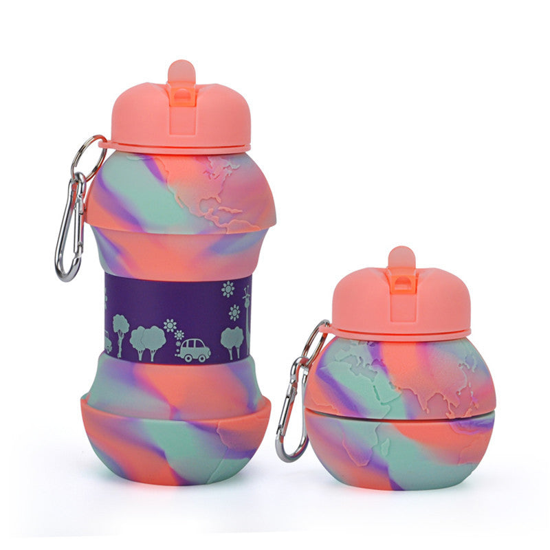 Image of Kids Water Bottles Collapsible Water Bottle Silicone Travel Bottles Gift for Children, Type 3