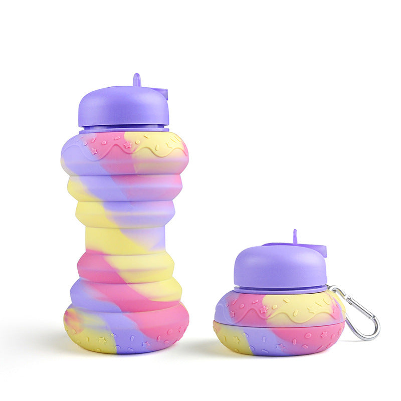 Image of Kids Water Bottles Collapsible Water Bottle Silicone Travel Bottles Gift for Children, Type 5