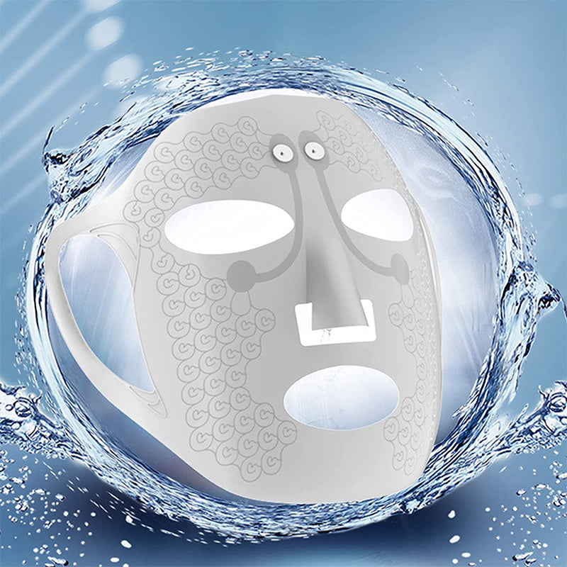 Image of Electric SPA Beauty Silicone Facial Beauty Mask Skin Massager, White