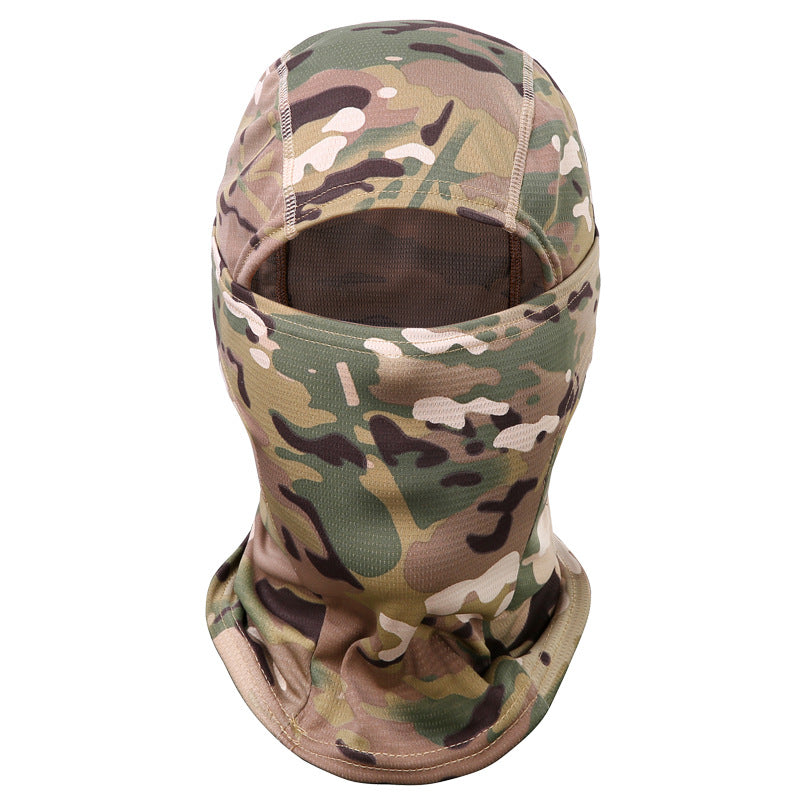 Image of Full/Half Face Mask Windproof Anti-UV Protection Camouflage Face Mask, deep khaki camouflage