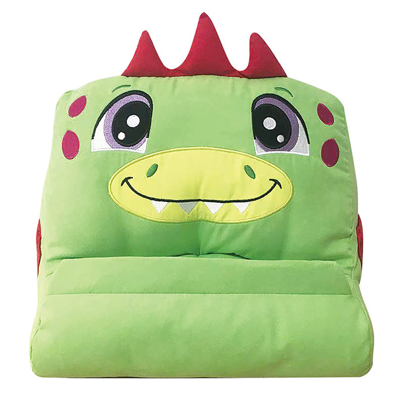 Image of Plush Play Pillow Cuddly Reader Children iPad Tablet Stand, Dinosaur