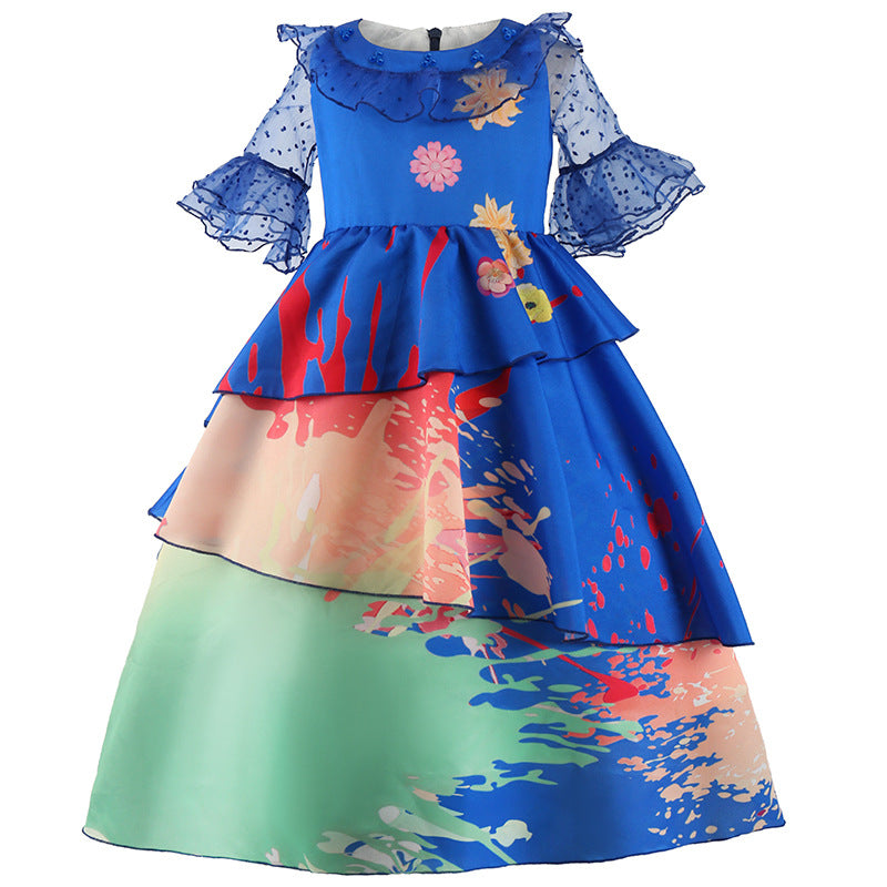 Image of Kids Party Costume Girls Princess Dress Encanto Isabela Costume Party Fancy Dress, Type 2 / 100cm