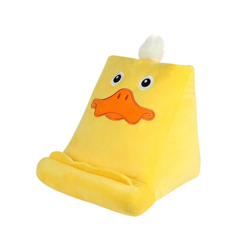 Image of Plush Play Pillow Cuddly Reader Children iPad Tablet Stand, Duck