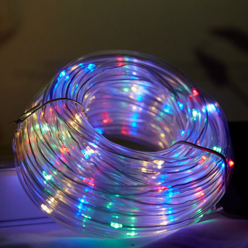 Image of LED Solar Waterproof Rope Fairy Light for Outdoor Decoration, Four Colors / 7M 50LED