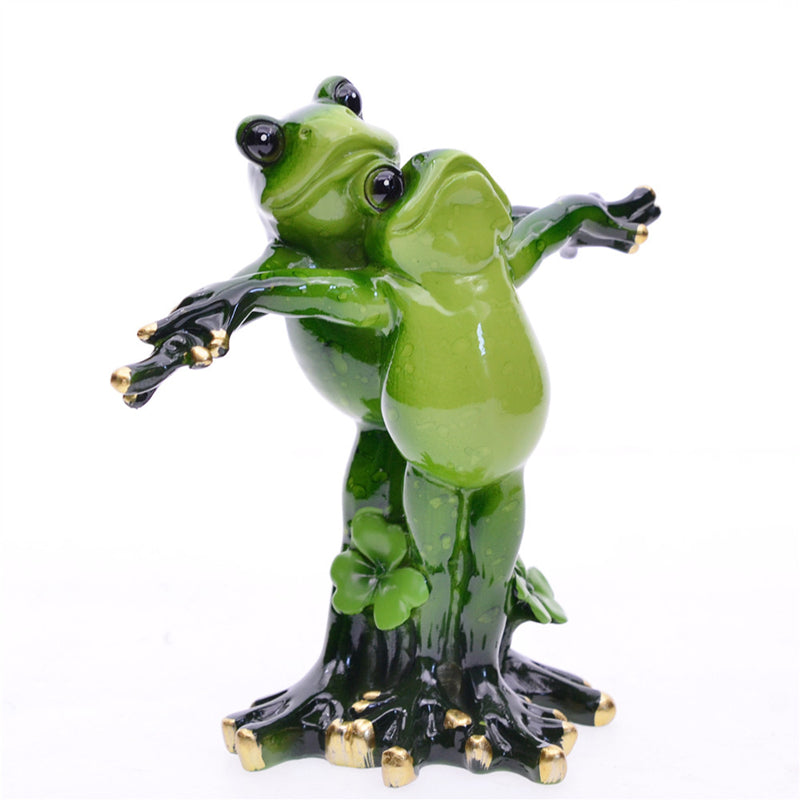 Image of Lovers Frog Resin Miniatures Figurine for Home Garden Decoration, Type 1