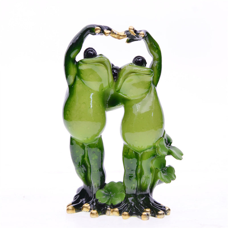 Image of Lovers Frog Resin Miniatures Figurine for Home Garden Decoration, Type 2