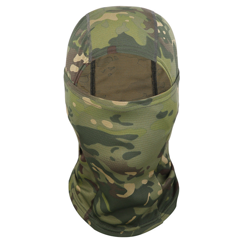 Image of Full/Half Face Mask Windproof Anti-UV Protection Camouflage Face Mask, green camouflage