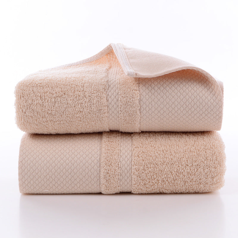 Image of Cotton Comfortable Hand Towel Thick Soft Bathroom Towels, Khaki / 70*140cm