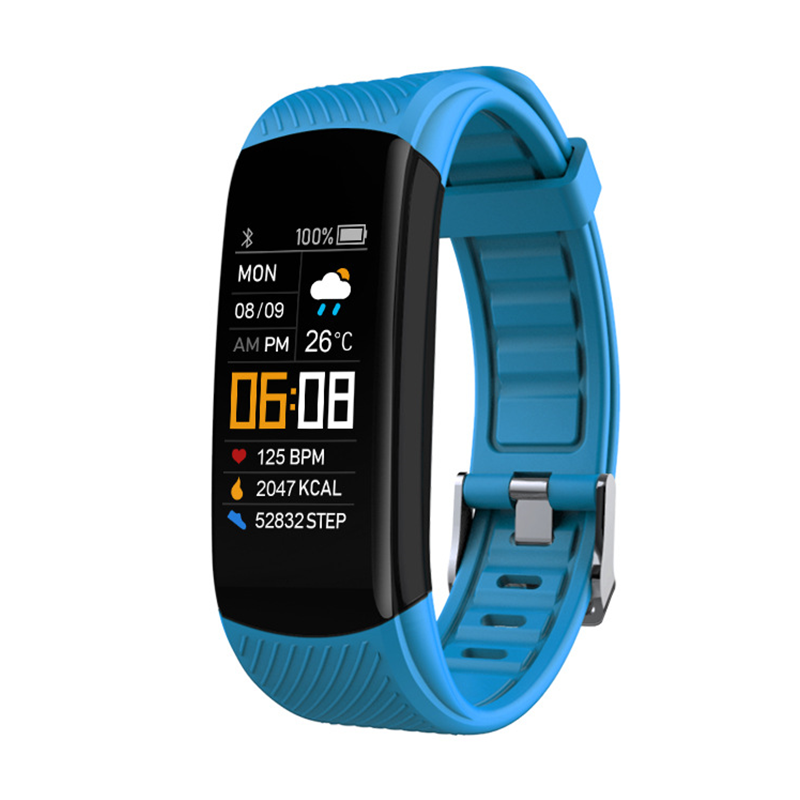 

C5S Smart Bracelet Sports Pedometer Heart Rate Blood Pressure Color Screen Smart Watch Smart Bracelet Android IOS - Light Blue