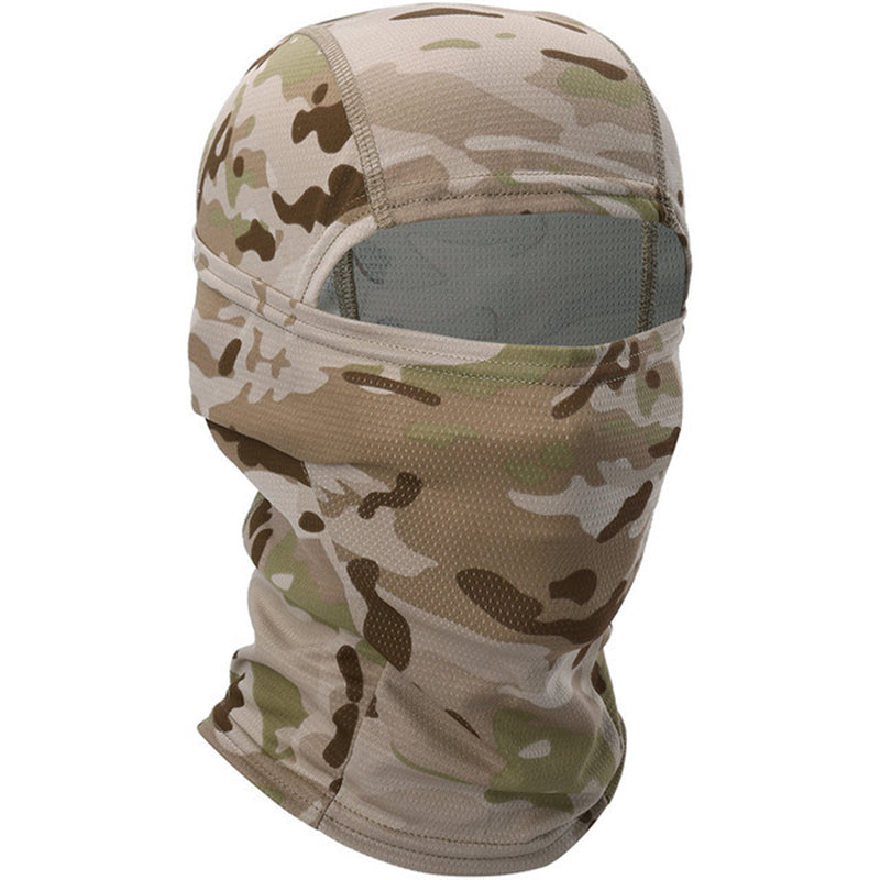 Image of Full/Half Face Mask Windproof Anti-UV Protection Camouflage Face Mask, light khaki camouflage
