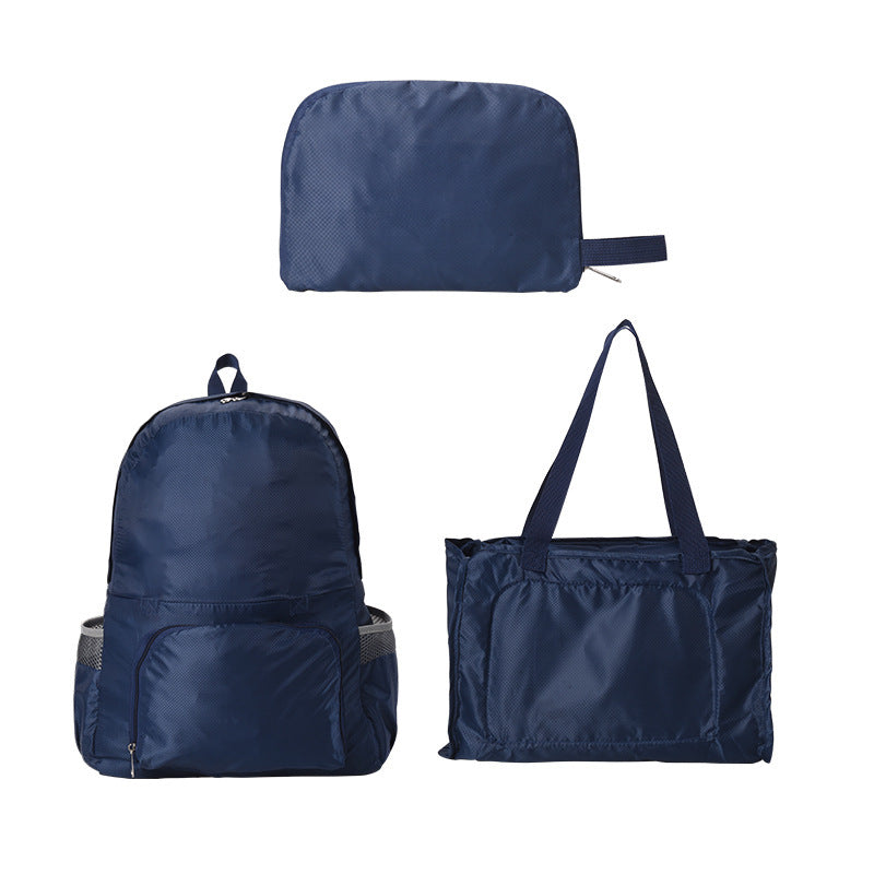 Image of 3-in-1 Waterproof Foldable Multifunctional Lightweight Sports Handbag Outdoor Daypack, Navy Blue