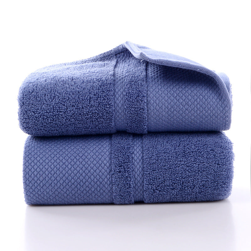 Image of Cotton Comfortable Hand Towel Thick Soft Bathroom Towels, Navy / 34*74cm