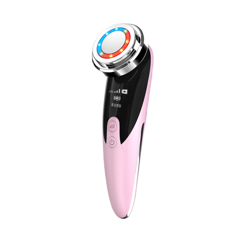 Image of Ultrasonic Face Massage Skin Rejuvenation Cleanse Beauty Instrument Export Introducer, Pink