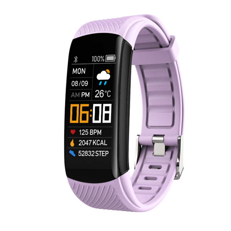 Armada Deals UK ArmadaDeals C5S Smart Bracelet Sports Pedometer Heart Rate Blood Pressure Smart Watch, Purple