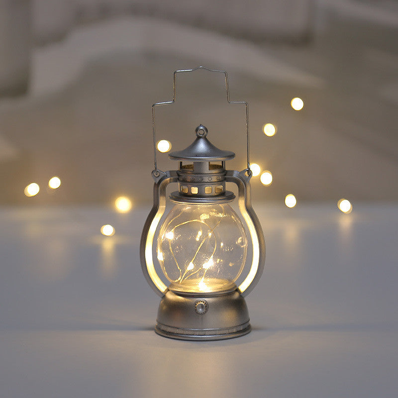 Image of Christmas Retro Electronic Small Oil Lamp Creative Gift Decoration, Silver