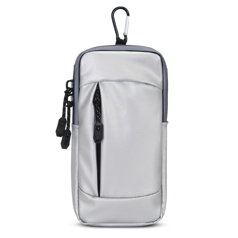 Image of Jogging Cellphone Armbags Waterproof Pocket Bag Sport Armband Phone Holder, Silver