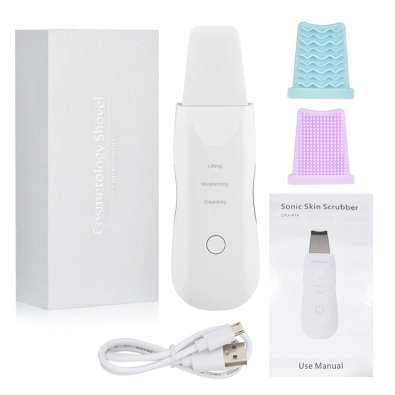 Image of Ultrasonic Ion Facial Massager Blackhead On Face Remove Acne, White