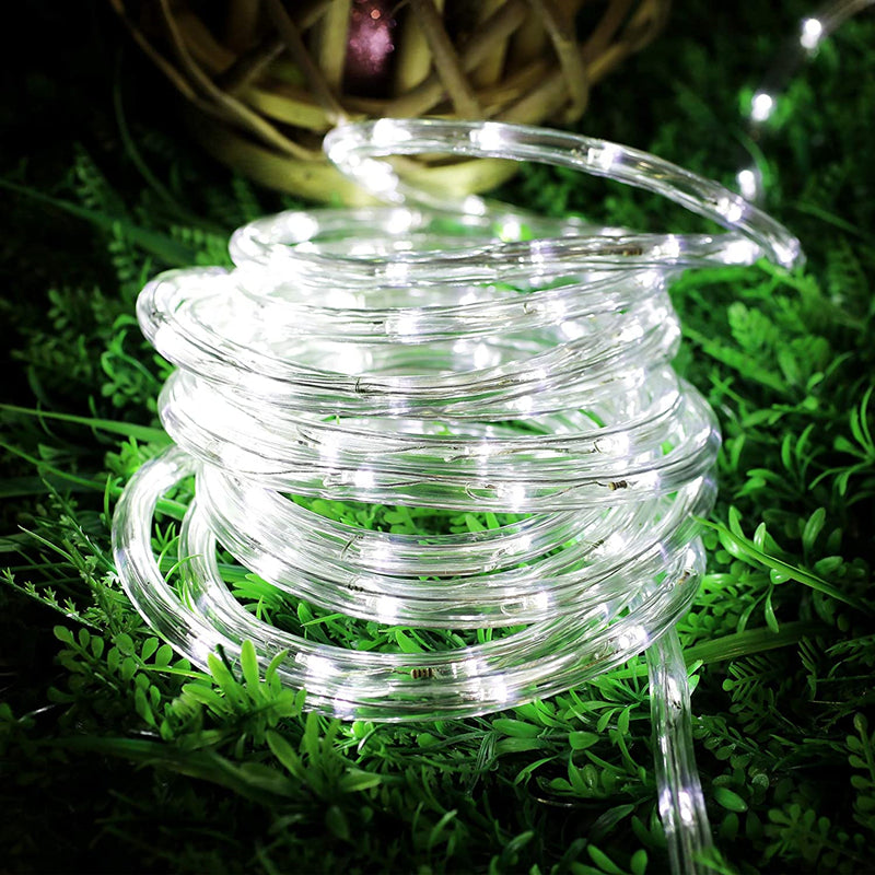 Image of LED Solar Waterproof Rope Fairy Light for Outdoor Decoration, White / 7M 50LED