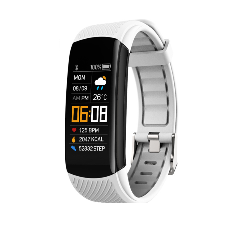 Armada Deals UK ArmadaDeals C5S Smart Bracelet Sports Pedometer Heart Rate Blood Pressure Smart Watch, White