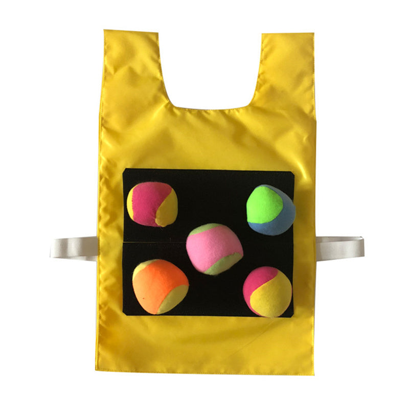 Image of Children Dodgeball Game Set Waistcoat Throwing Toy Outdoor Sport Game, Yellow