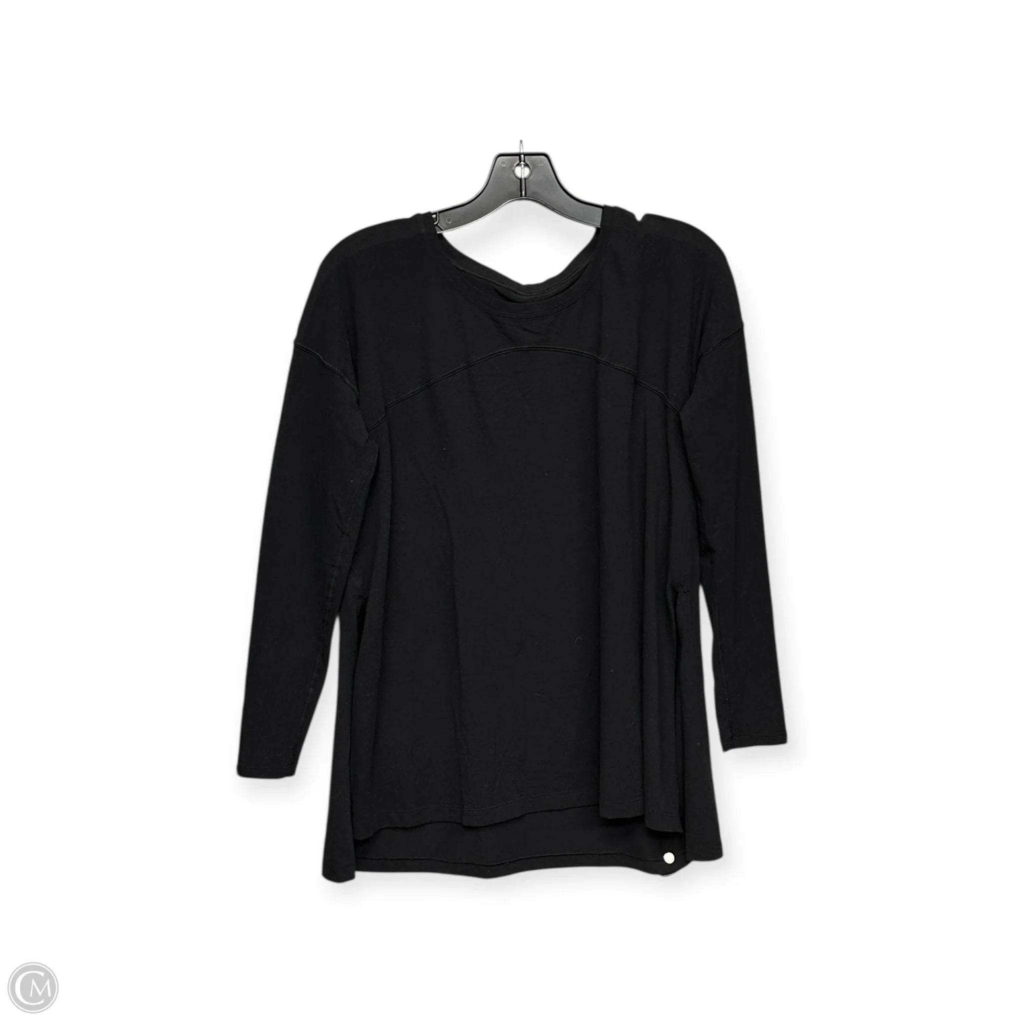 Athletic Top Long Sleeve Crewneck By Lululemon In Black, Size: M