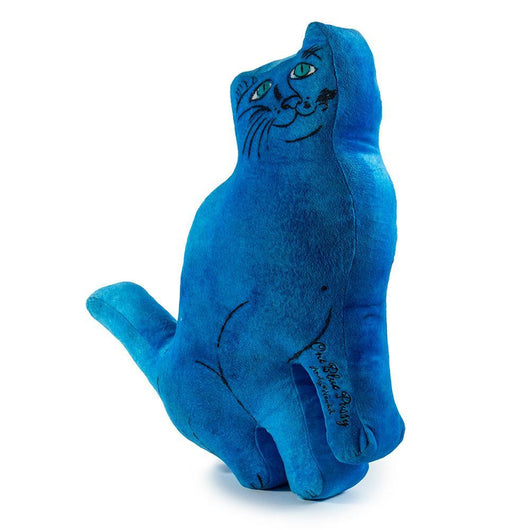 blue stuffed cat