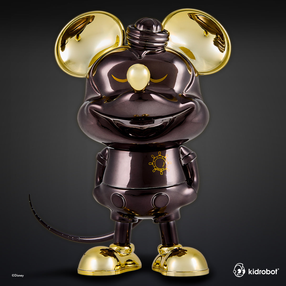 Disney Mickey Mouse "Sailor M." Collectible Vinyl Figure by Pasa - Exclusive Black and Gold Edition