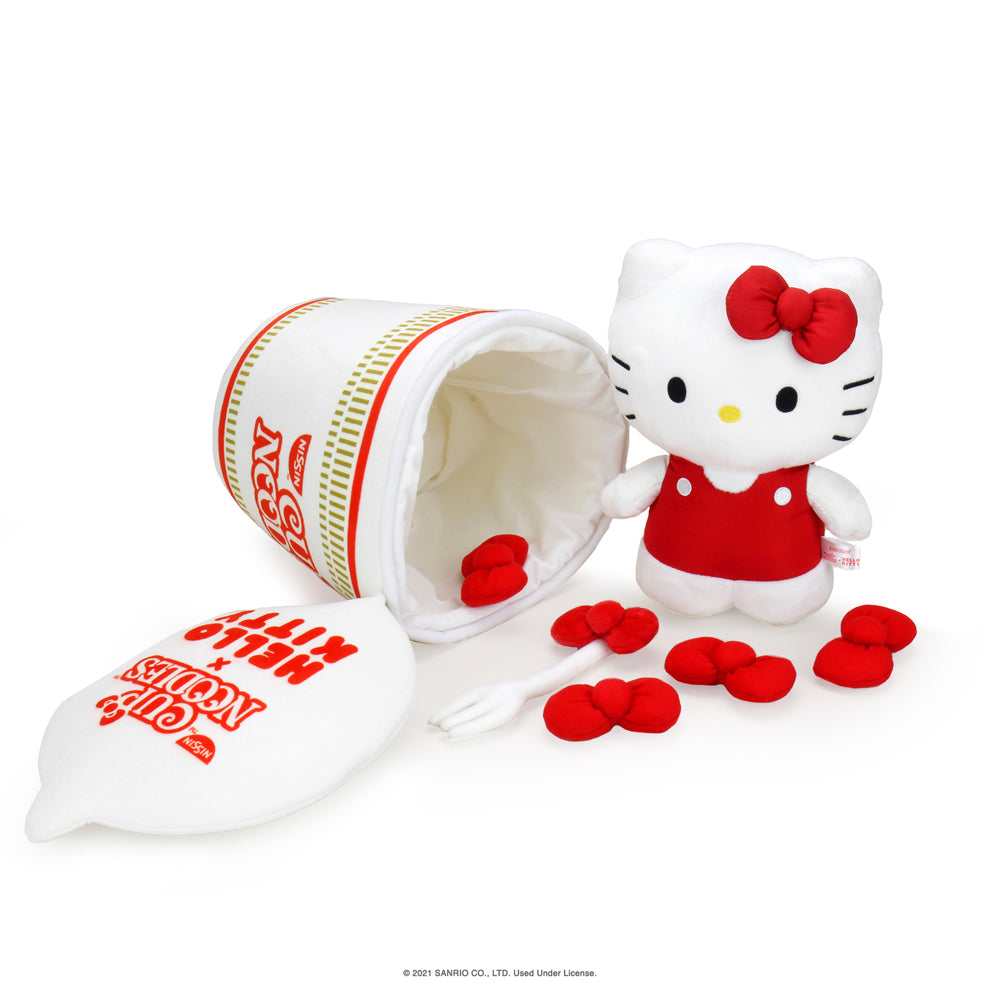 Image of Cup Noodles® x Hello Kitty® "Fork & Bow" Interactive Plush
