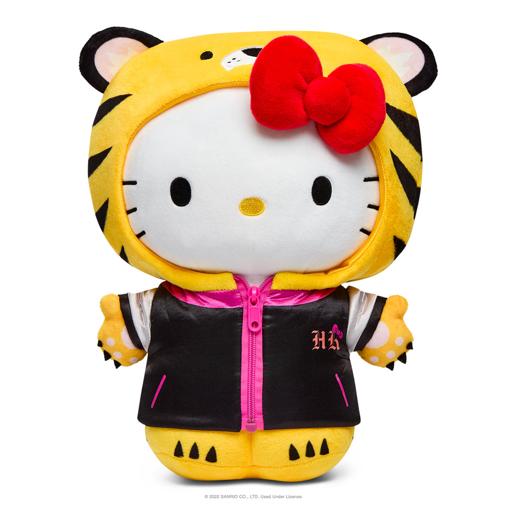 Dolls Kill Hello Kitty Skeleton Plush Backpack - Black