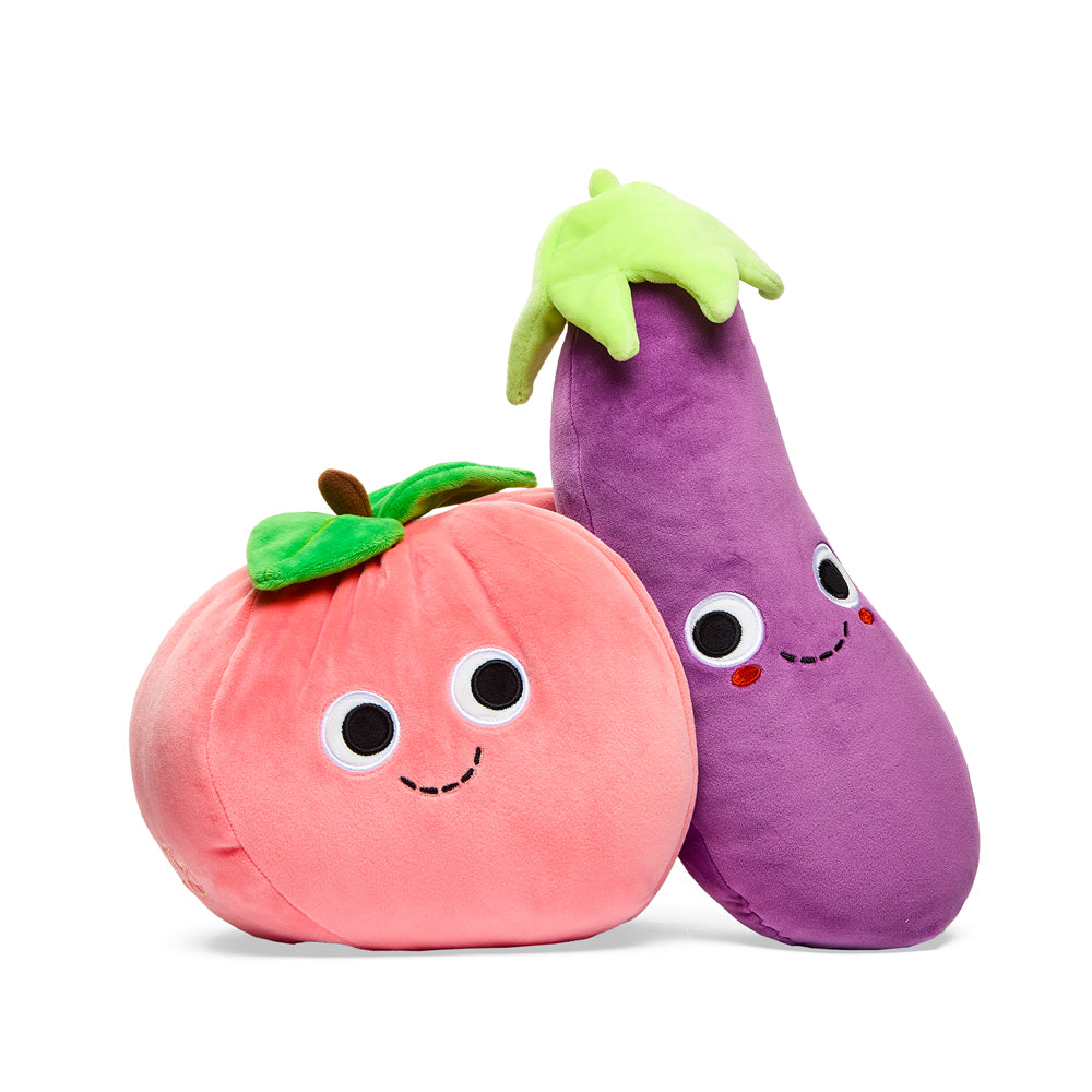 Yummy World Earnest Eggplant & Georgia Peach Plush 2-Pack