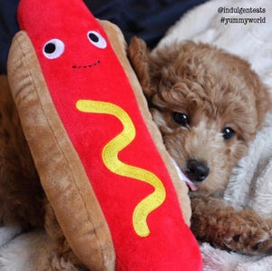 stuffed hot dog toy