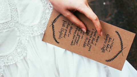 Recycled Wedding invitation