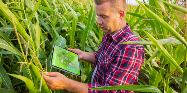 digital app in tablet used for farming