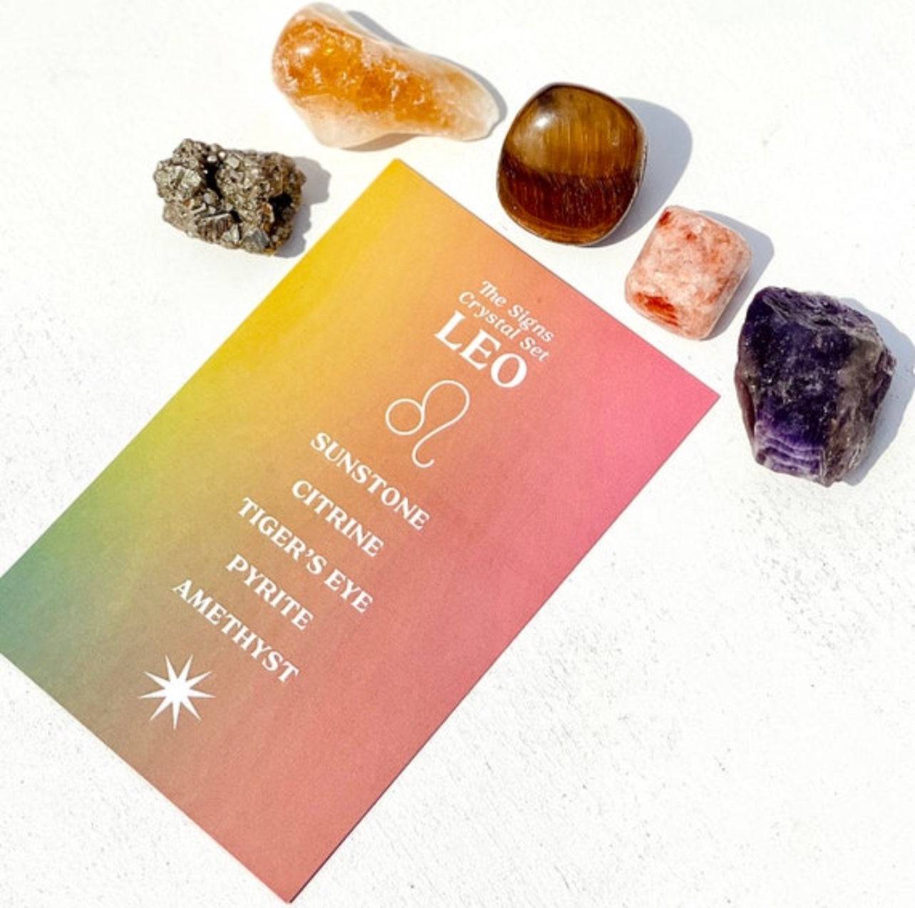 ‘Leo’ Zodiac Crystal Set