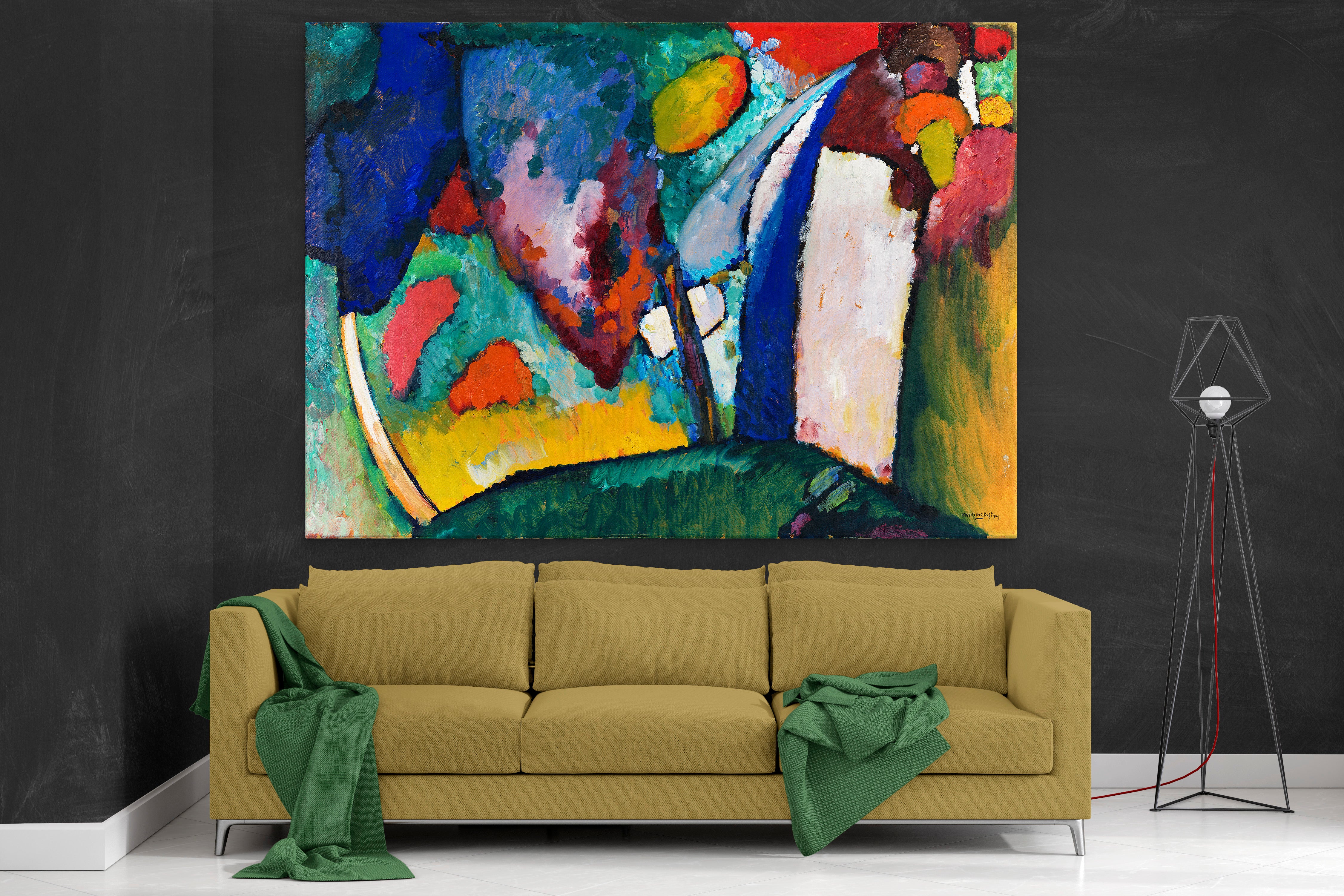 Kandinsky The Waterfall (1909) Canvas Print, Wassily Kandinsky Giclee Print, Original Abstract Art, Abstract Wall Art, Classic Canvas Decor