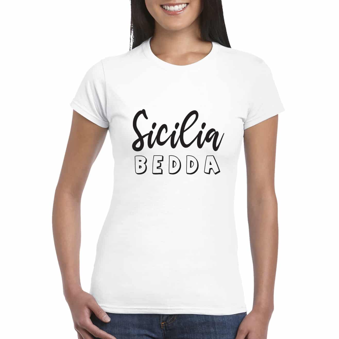 Sicilia Bedda  T-shirt Donna Manica Corta – Lol T-shirt